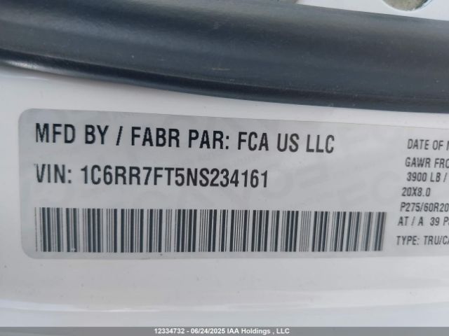 1C6RR7FT5NS234161 RAM 2022