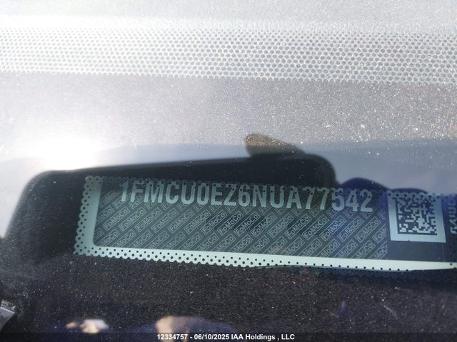 1FMCU0EZ6NUA77542 Ford hev/phev