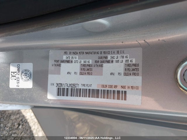 3MZBN1V74JM225071 Mazda pe