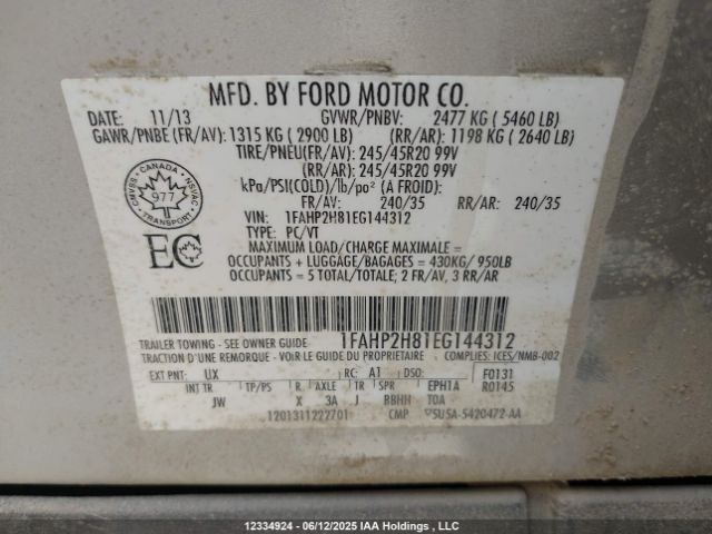 1FAHP2H81EG144312 Ford Taurus