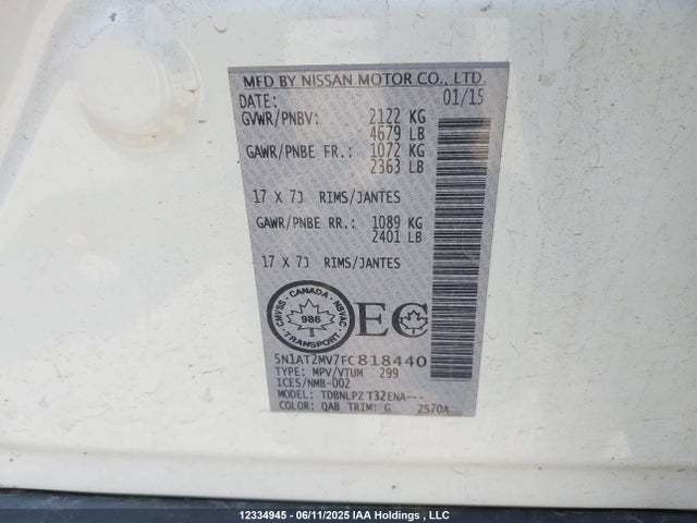 Nissan 2015 2015 5N1AT2MV7FC818440 Image 9