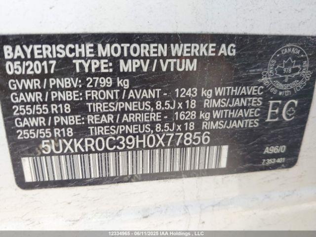 5UXKR0C39H0X77856 BMW X5