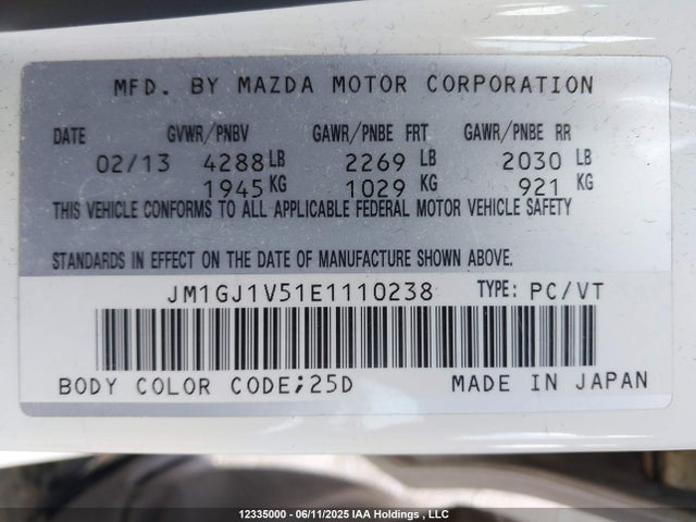 JM1GJ1V51E1110238 Mazda py