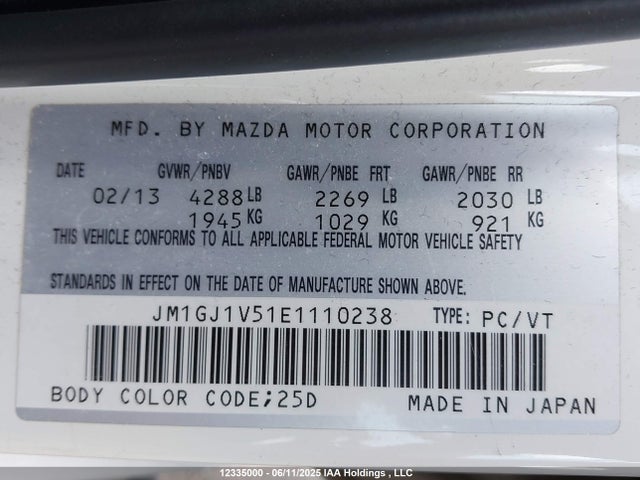 JM1GJ1V51E1110238 Mazda py
