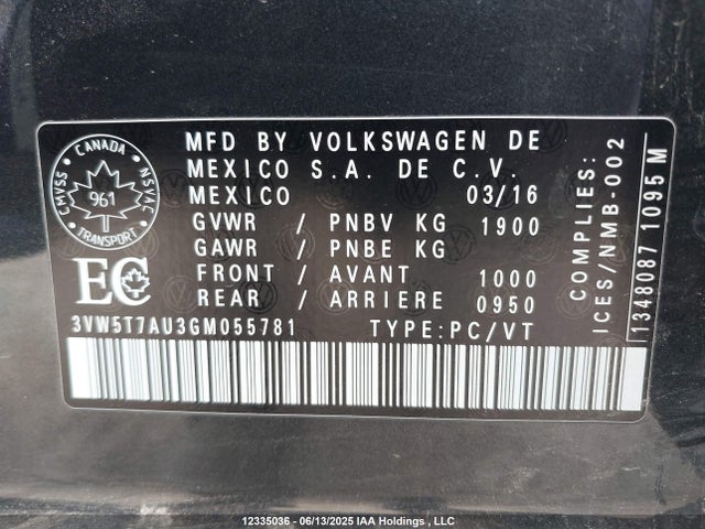 3VW5T7AU3GM055781 Volkswagen Golf GTI