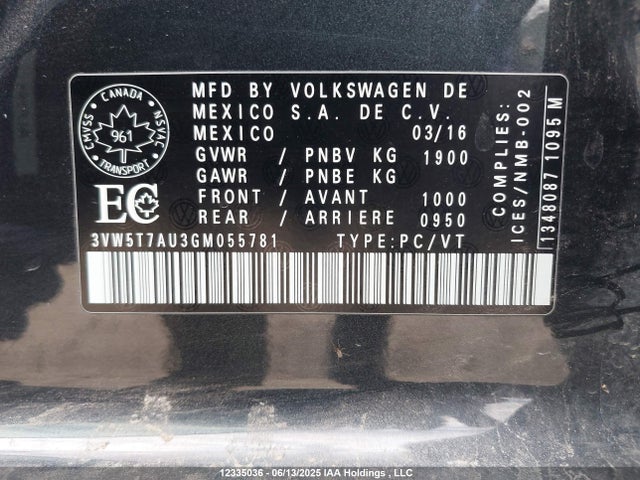 3VW5T7AU3GM055781 Volkswagen Golf GTI