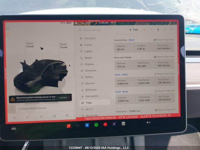 7SAYGDEE1RF206438 Tesla Model Y