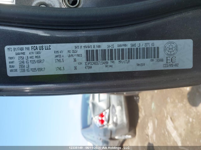 Dodge 2016 2016 3C4PDCAB3GT154090 Image 9