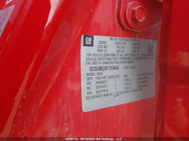 1GTG6BE30F1154643 GMC lfx - sidi, vvt, e85 max, alum