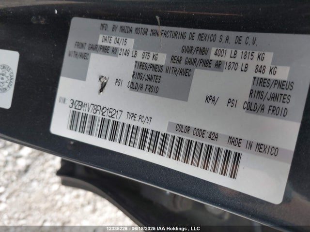 3MZBM1V78FM215217 Mazda pe