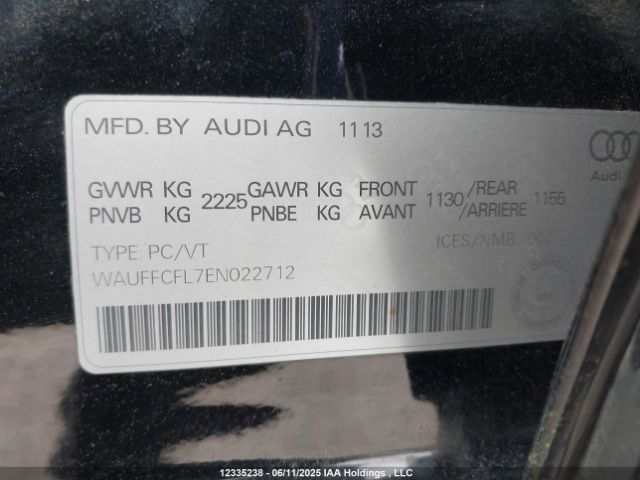 WAUFFCFL7EN022712 Audi flex fuel engine