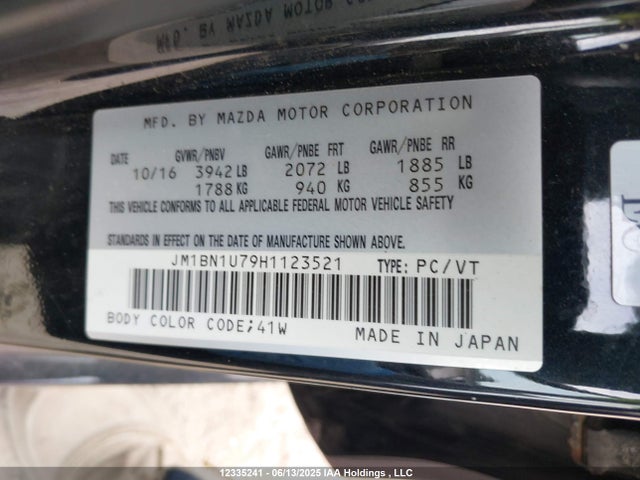 JM1BN1U79H1123521 Mazda pe