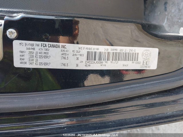 2C4RDGEG4LR202800 Dodge 2020