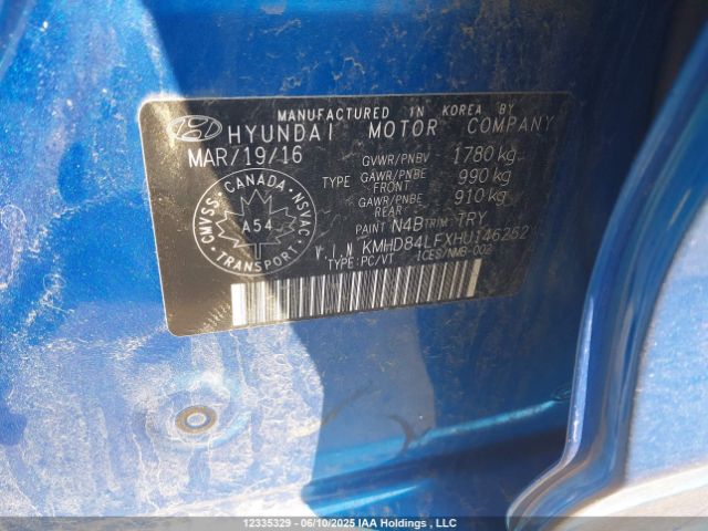 KMHD84LFXHU146262 Hyundai Elantra