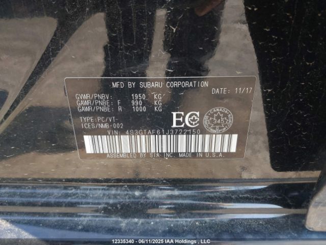 4S3GTAF61J3722150 Subaru 2018