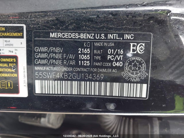 Mercedes-Benz C-Class 2016 55SWF4KB2GU134369 Image 9