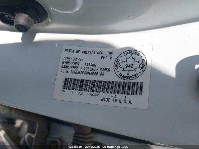 1HGCR2F68HA800188 Honda k24w1