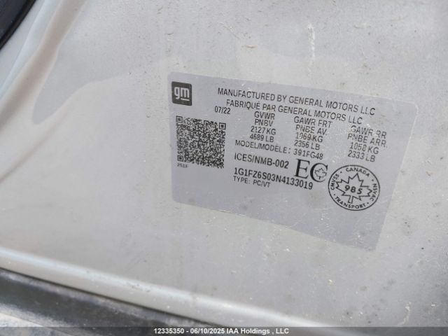 1G1FZ6S03N4133019 Chevrolet 2022