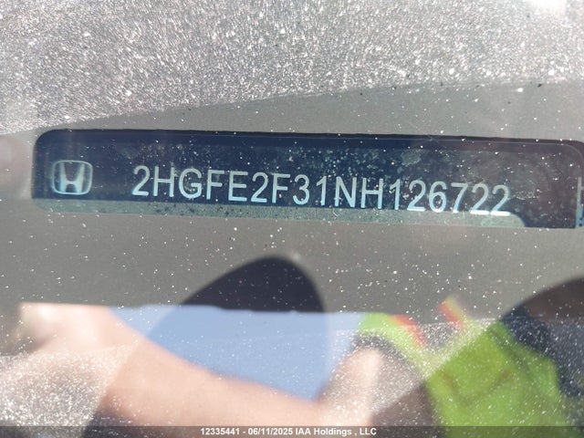 Aukcja sprzedaży 2022 Honda Civic Ex 4dr, vin: 2HGFE2F31NH126722, numer aukcji: 12335441