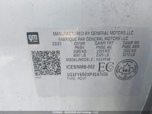 1G1FY6S0XP4147036 Chevrolet Bolt Euv