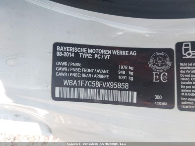 WBA1F7C58FVX95858 BMW 2015