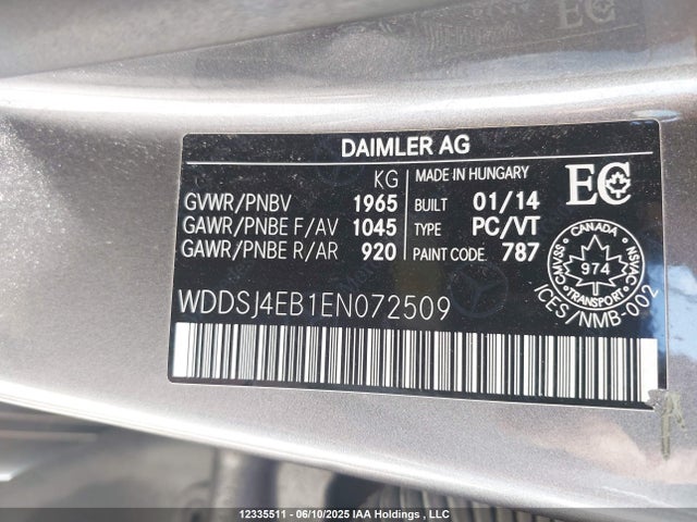 WDDSJ4EB1EN072509 Mercedes-Benz 2014