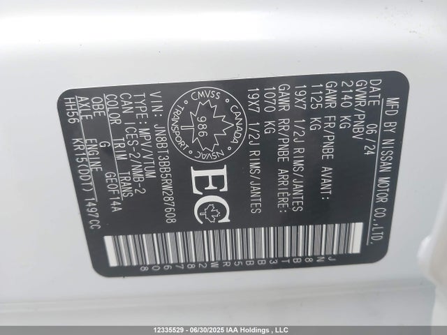 Nissan Rogue 2024 JN8BT3BB5RW287608 Image 9