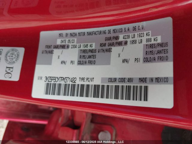 3MZBPBCM7PM371482 Mazda pyukd
