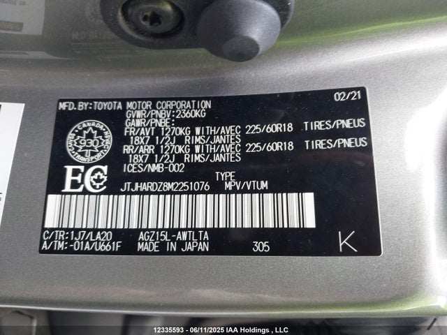 JTJHARDZ8M2251076 Lexus 8ar-fts