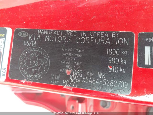 KNAFX5A84F5282739 KIA dohc gdi nu