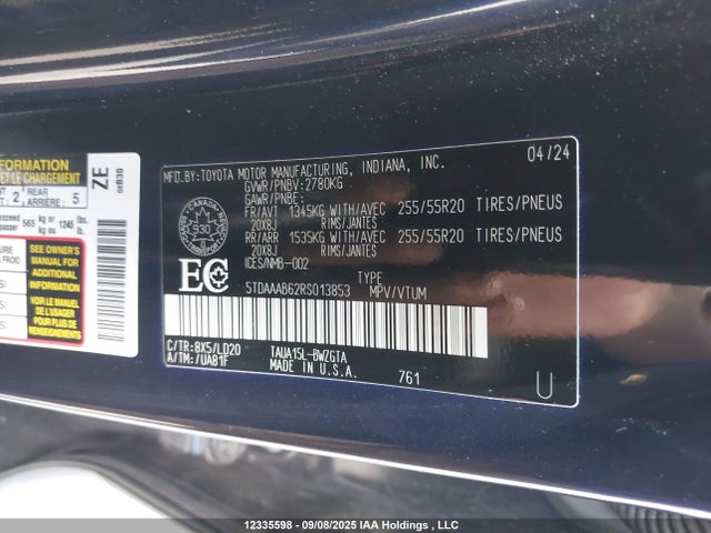 Lexus t24a-fts 2024 5TDAAAB62RS013853 Image 9