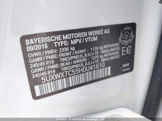 5UXWX7C55H0U41610 BMW 2017