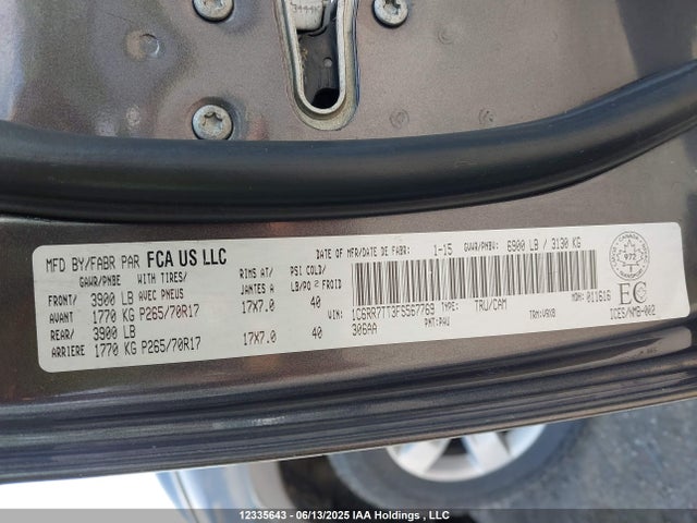 Dodge 2015 2015 1C6RR7TT3FS567769 Image 9