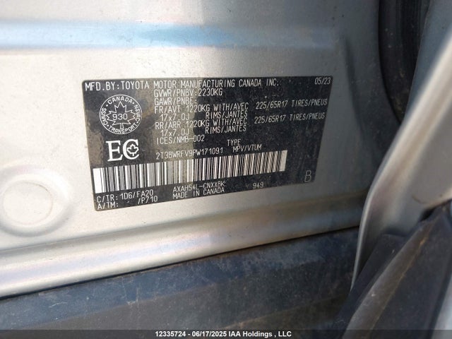 2T3BWRFV9PW171091 Toyota a25a-fxs, 3nm+4nm(ni)