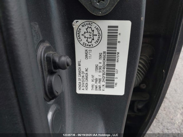 Продажа на аукционе авто 2013 Honda Civic, vin: 2HGFB2F46DH046638, номер лота: 12335736