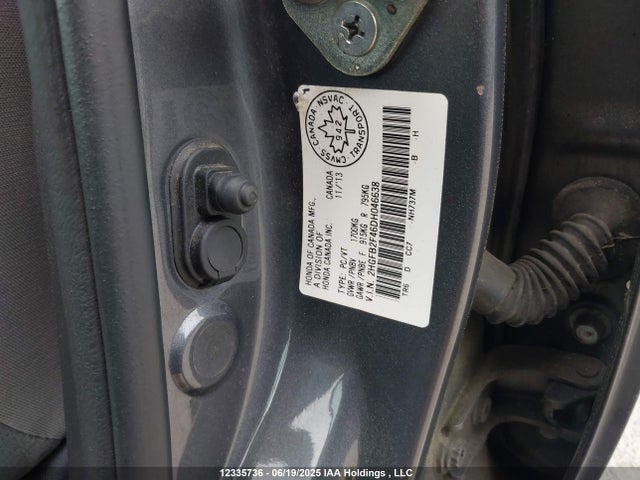 Продажа на аукционе авто 2013 Honda Civic, vin: 2HGFB2F46DH046638, номер лота: 12335736