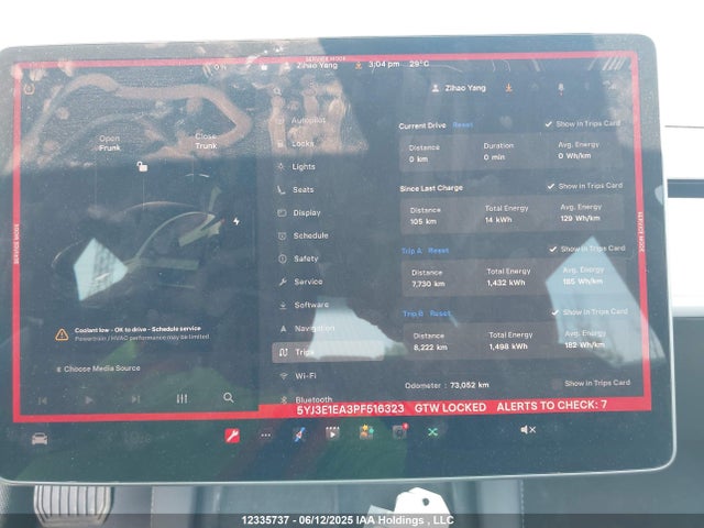 5YJ3E1EA3PF516323 Tesla MODEL 3