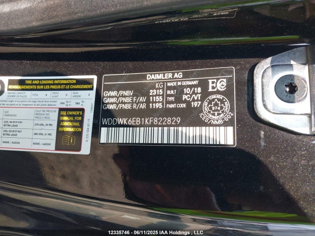 WDDWK6EB1KF822829 Mercedes-Benz m276