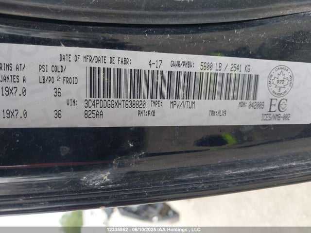 3C4PDDGGXHT638820 Dodge Journey Crossroad