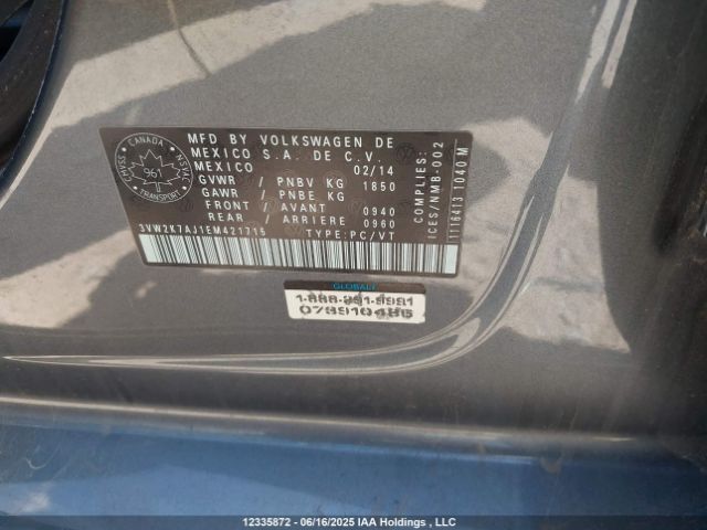 3VW2K7AJ1EM421715 Volkswagen 2014
