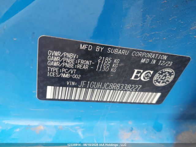 JF1GUHJC8R8338227 Subaru Impreza Rs 5-door
