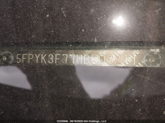 5FPYK3F77HB503211 Honda j35y6