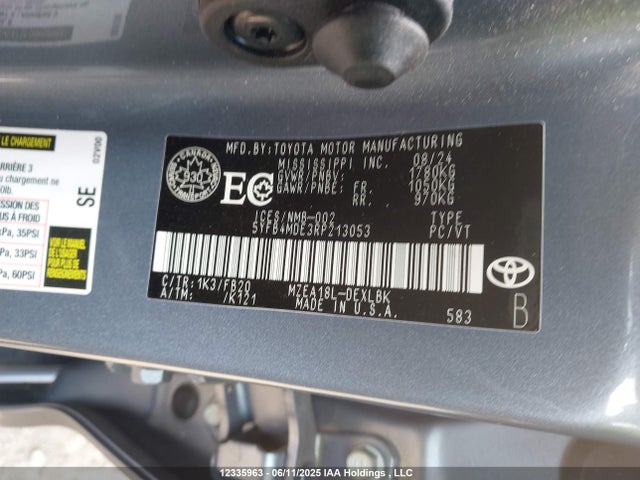 5YFB4MDE3RP213053 Toyota m20a-fks