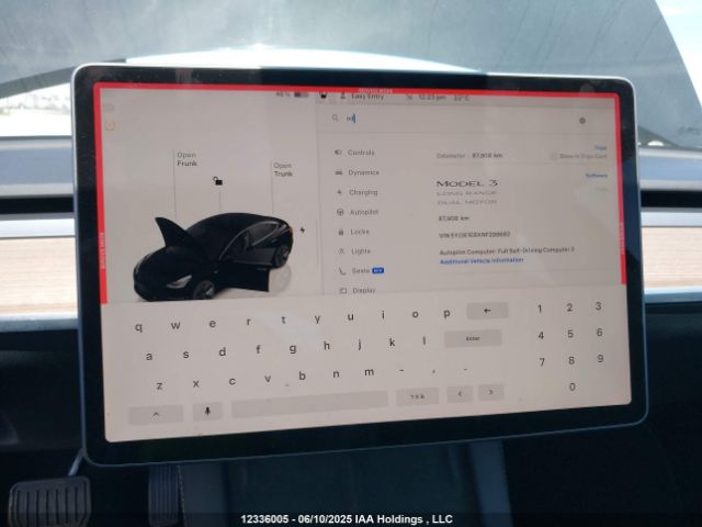 5YJ3E1EBXNF299682 Tesla MODEL 3