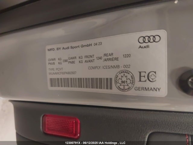 WUAAWCF50PA902937 Audi Rs 5 2.9