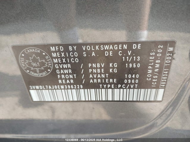 3VWDL7AJ0EM396229 Volkswagen Jetta