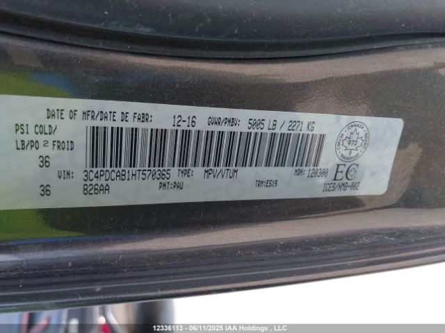 3C4PDCAB1HT570365 Dodge JOURNEY SE