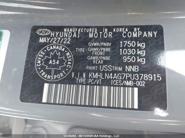 KMHLN4AG7PU378915 Hyundai mpi nu pe