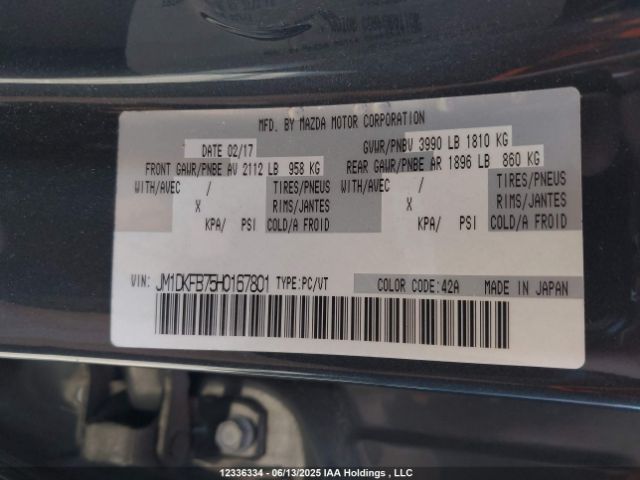 JM1DKFB75H0167801 Mazda Cx-3 Gx