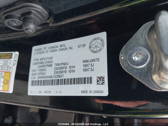 2HKRW2H48LH228621 Honda l15be